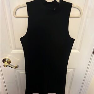 Theory Sleeveless Black Mock Neck knit dress